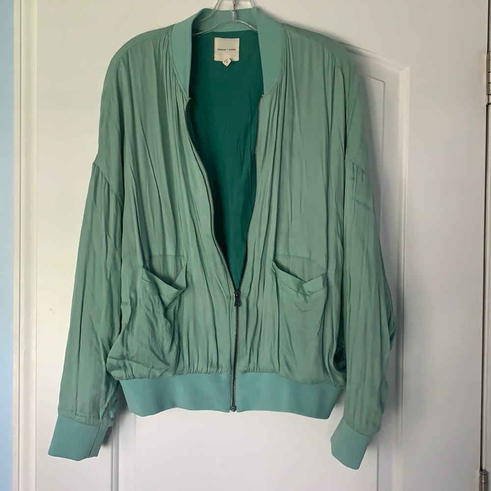 UO silence + noise bomber zip up jacket